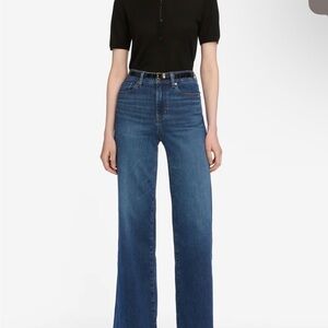 Frame Denim High-Rise Wide-Leg Jeans - Blue
